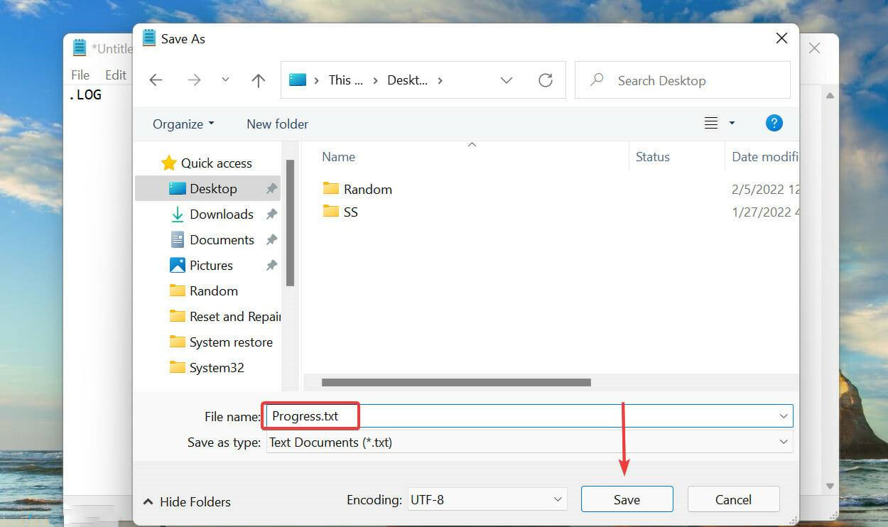 Windows 11怎么样创建我们的日志文件？